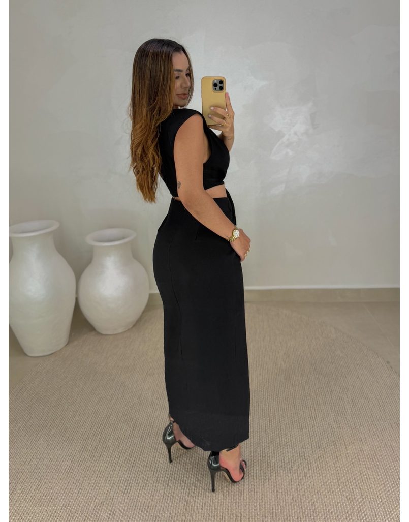 Vestido Midi Dubai Preto