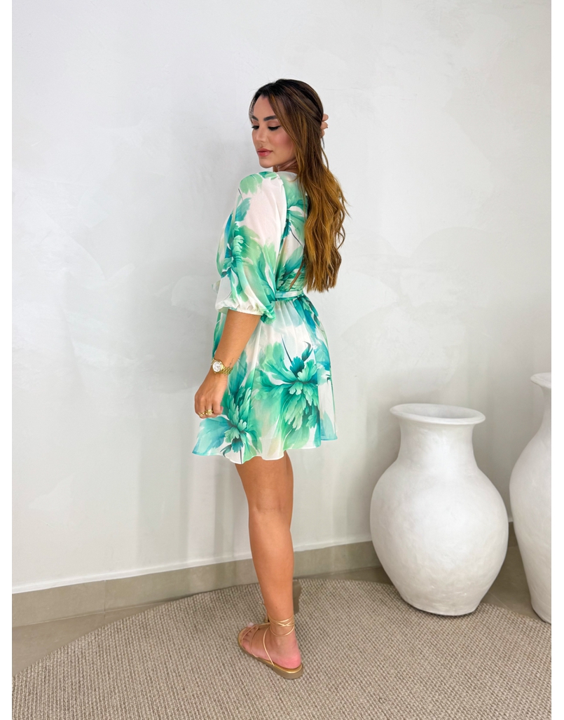 Vestido Estampado Taiti Verde
