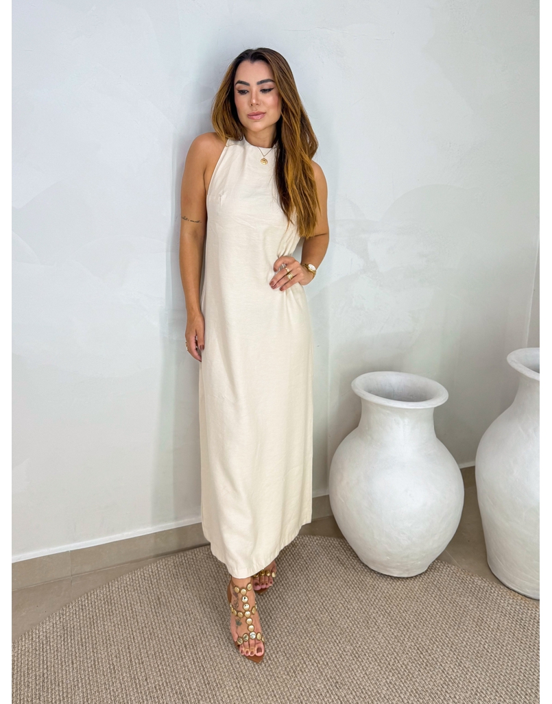 Vestido Frente Única Egito Areia