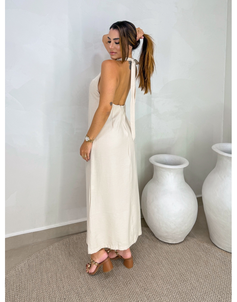 Vestido Frente Única Egito Areia
