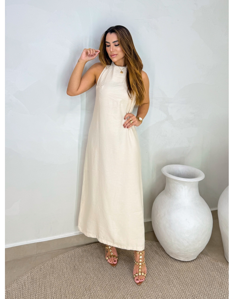 Vestido Frente Única Egito Areia
