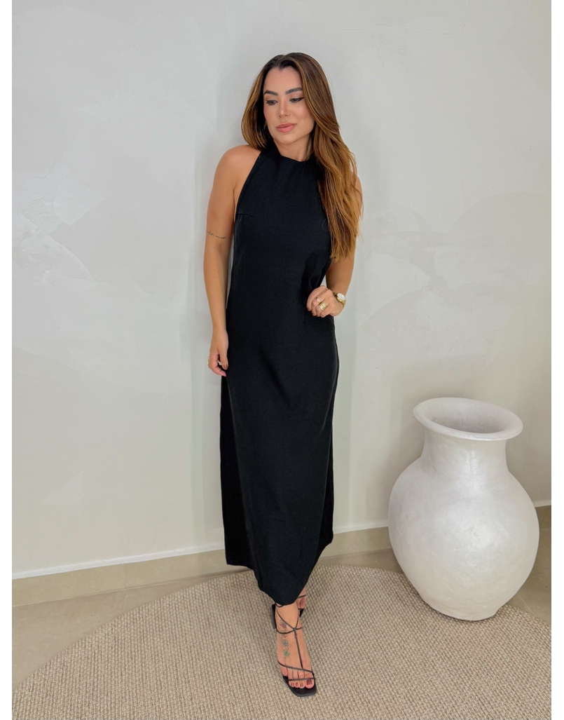 Vestido Frente Única Egito Preto
