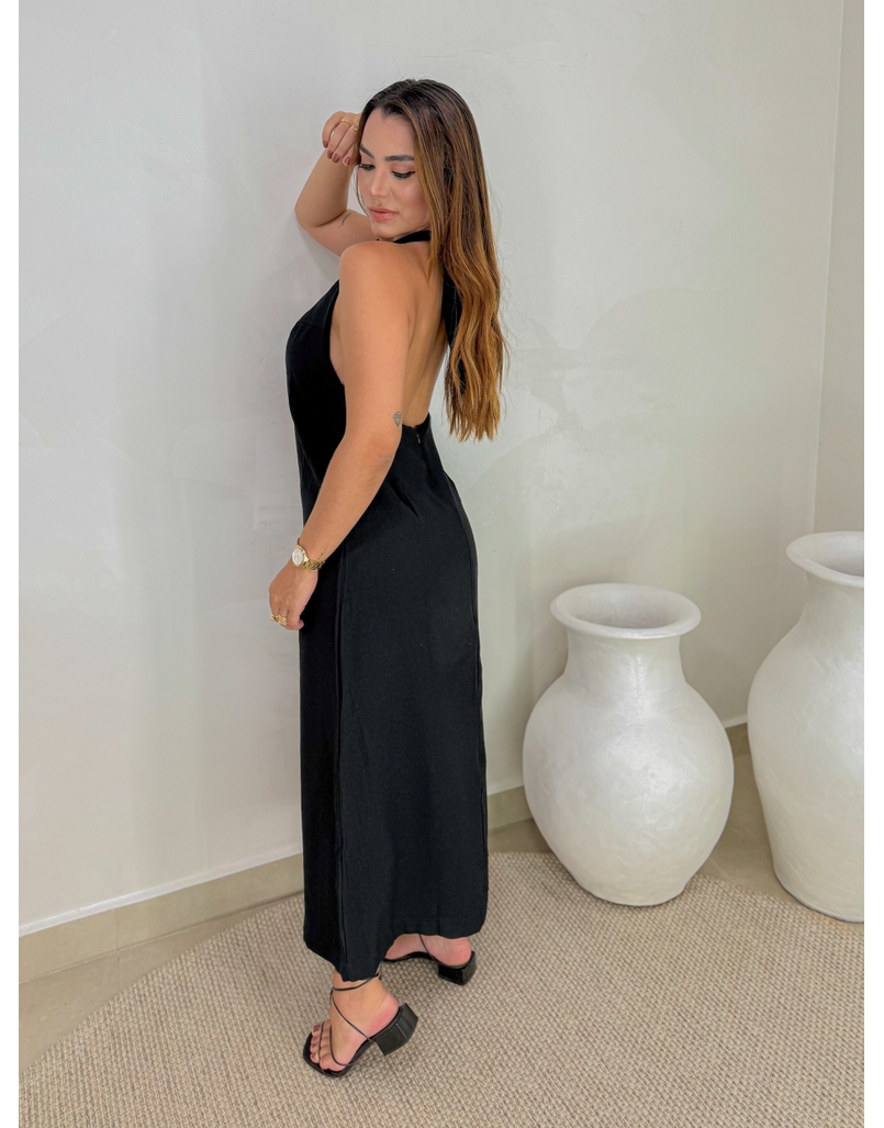 Vestido Frente Única Egito Preto