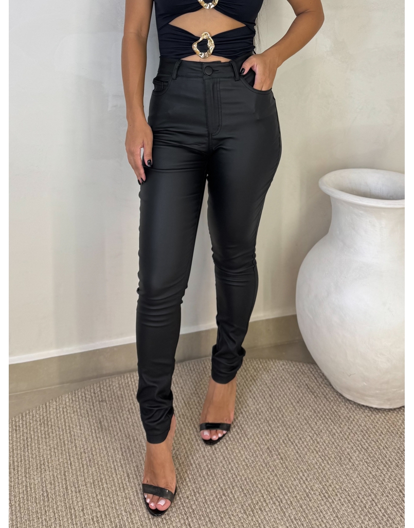 Calça Resinada Olivia Preta