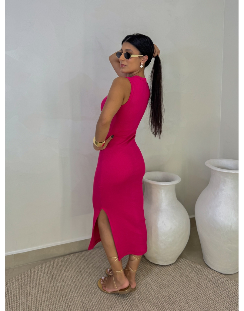 Vestido Canelado Kiara Pink