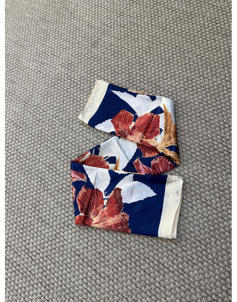 Lenço Cetim Amarelo/Vermelho