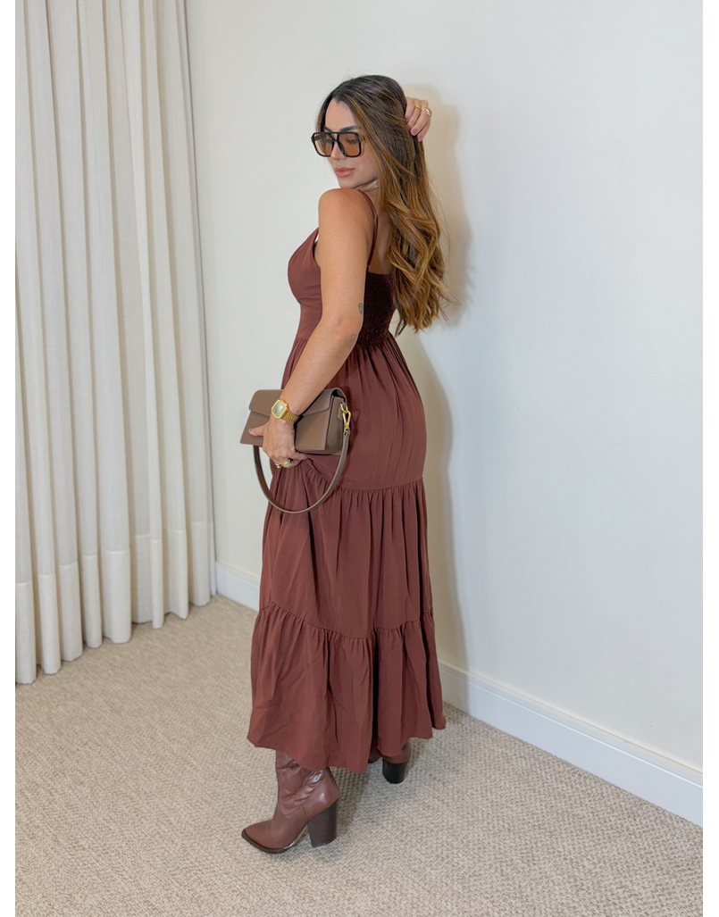 Vestido Midi Atenas Café