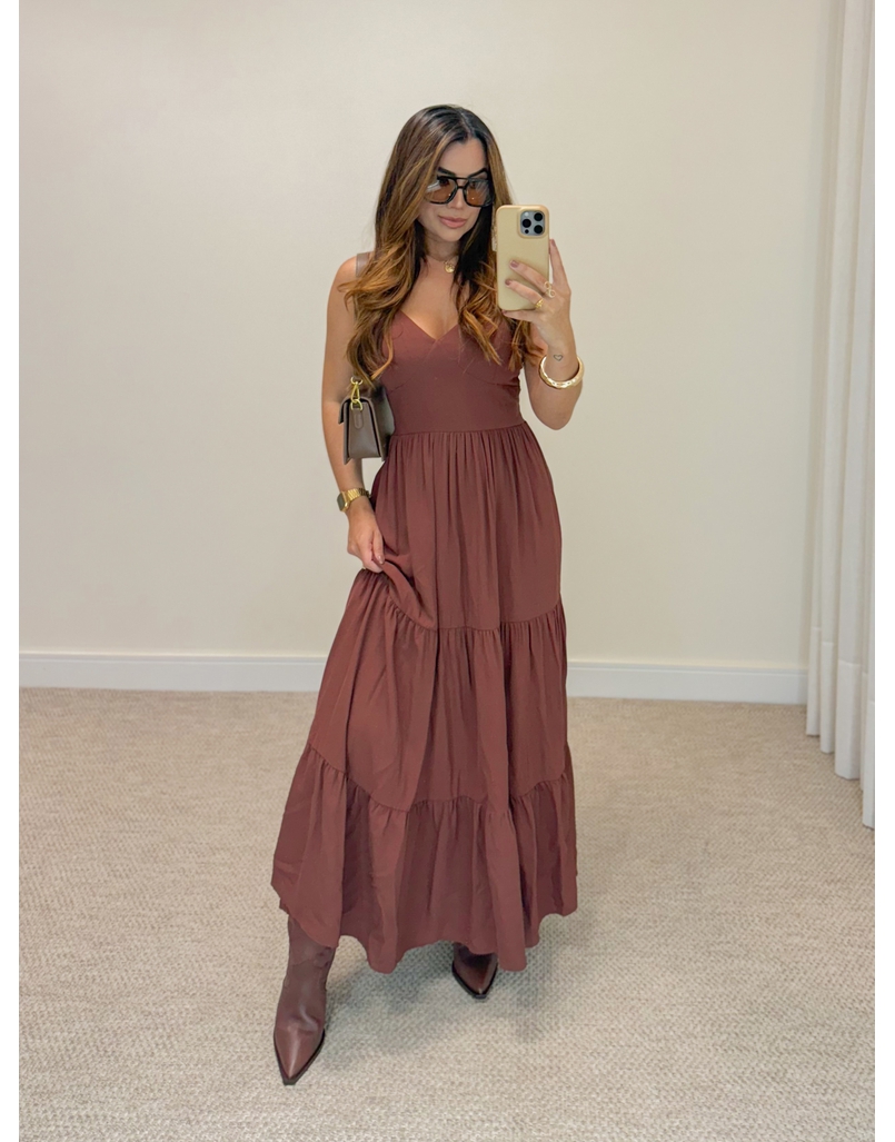 Vestido Midi Atenas Café