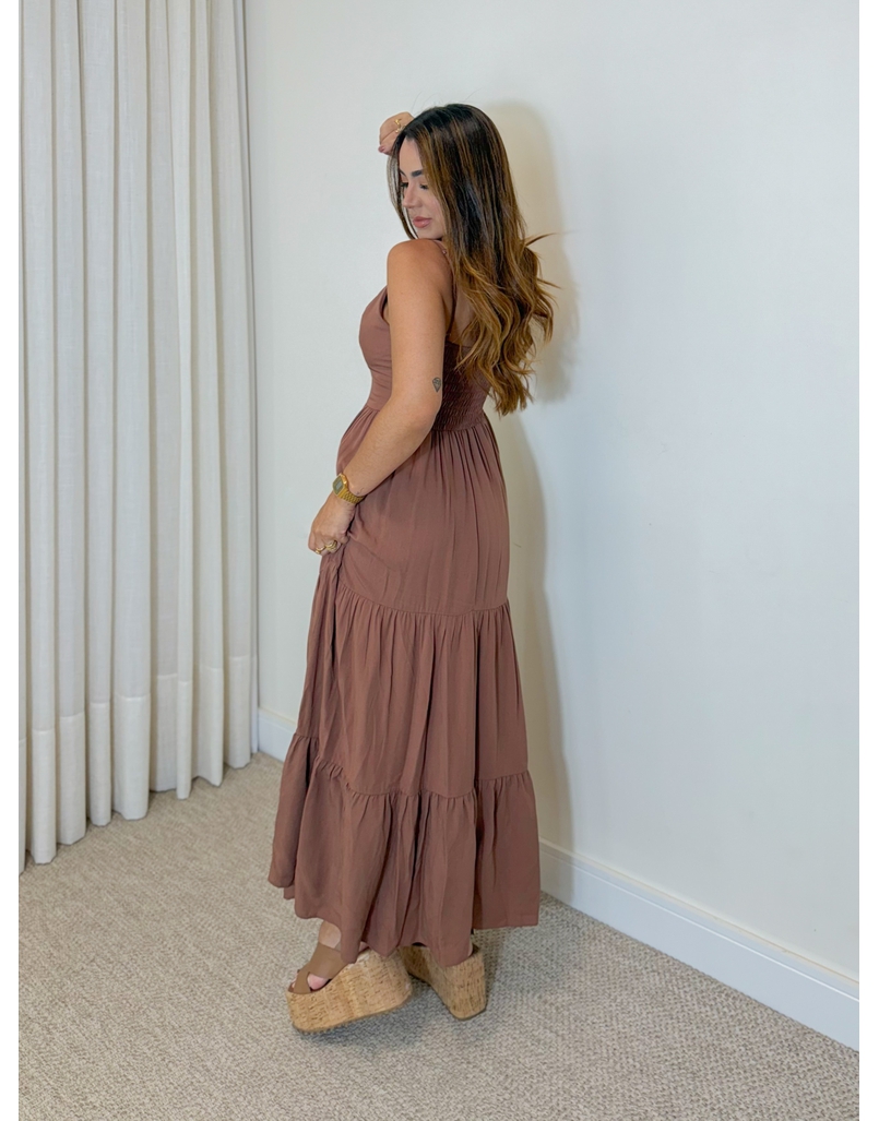 Vestido Midi Atenas Mocha Mousse
