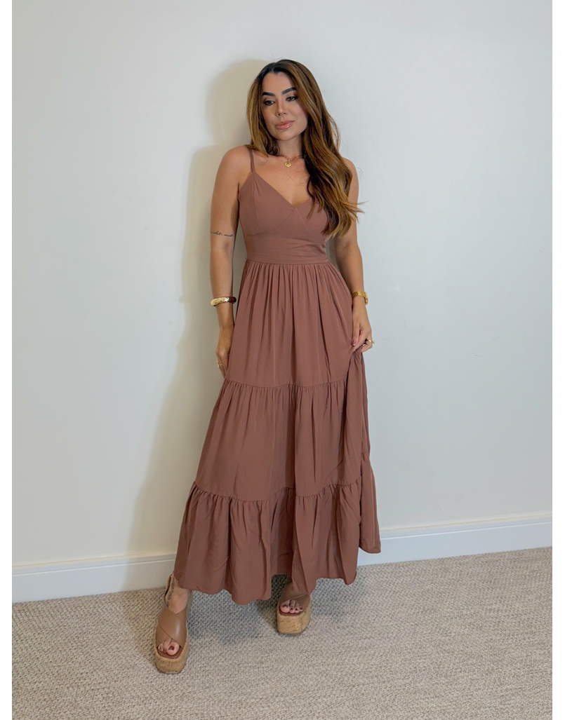 Vestido Midi Atenas Mocha Mousse