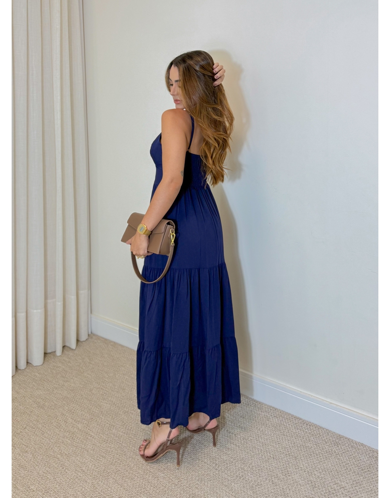 Vestido Midi Atenas Marinho