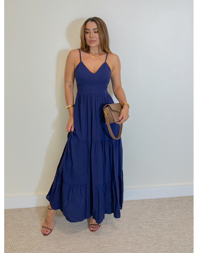 Vestido Midi Atenas Marinho
