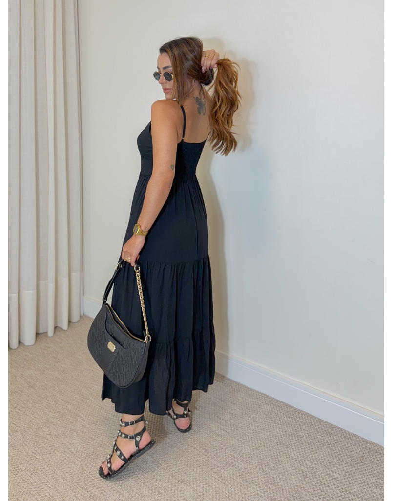Vestido Midi Atenas Preto