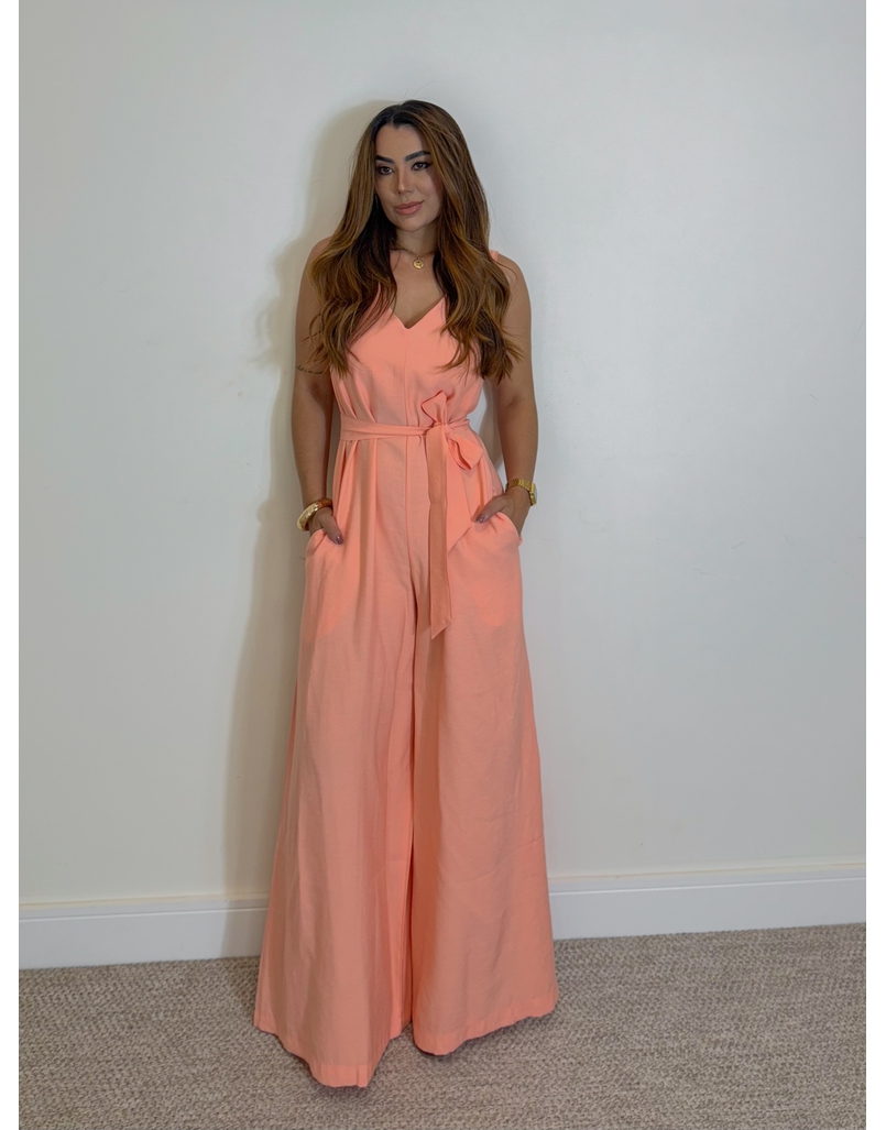 Macacão Pantalona Viena Coral 