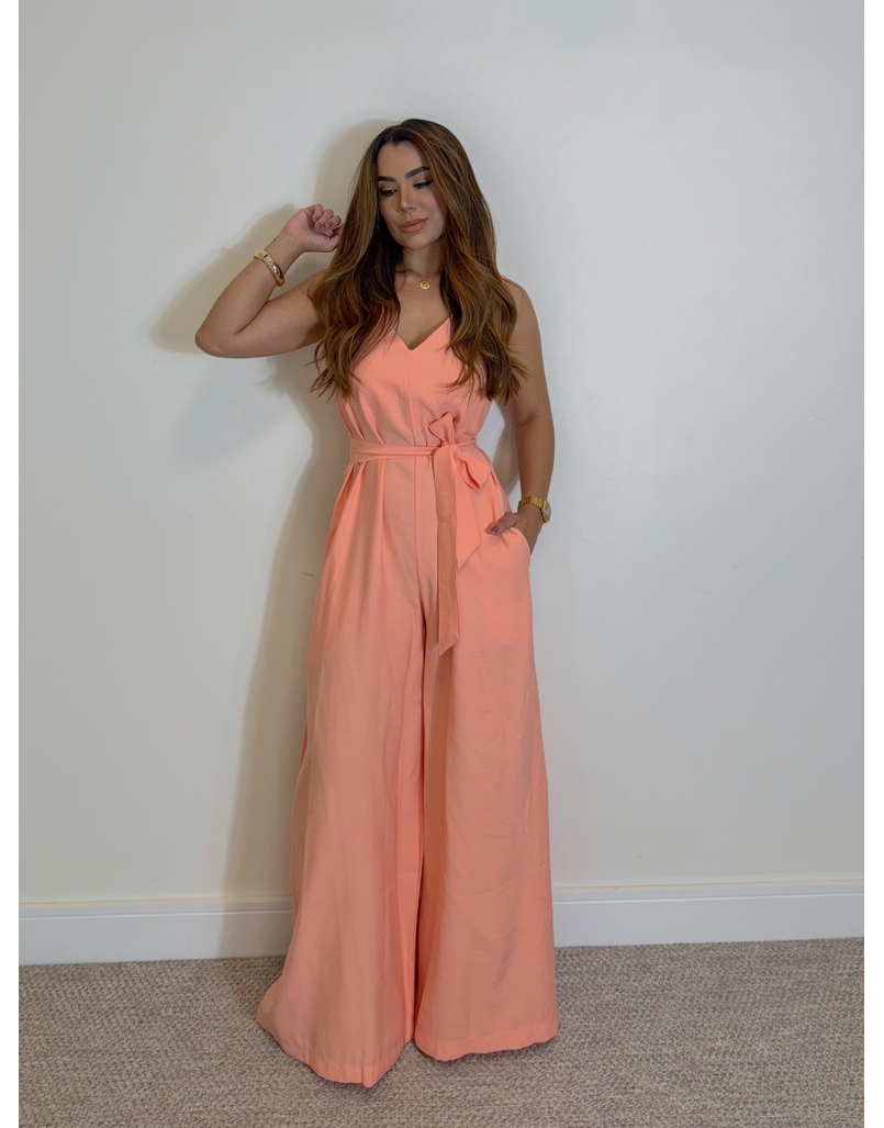 Macacão Pantalona Viena Coral 