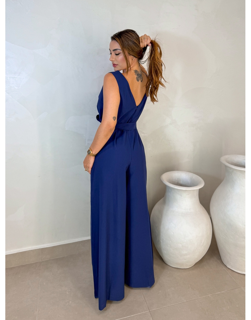 Macacão Pantalona Viena Marinho