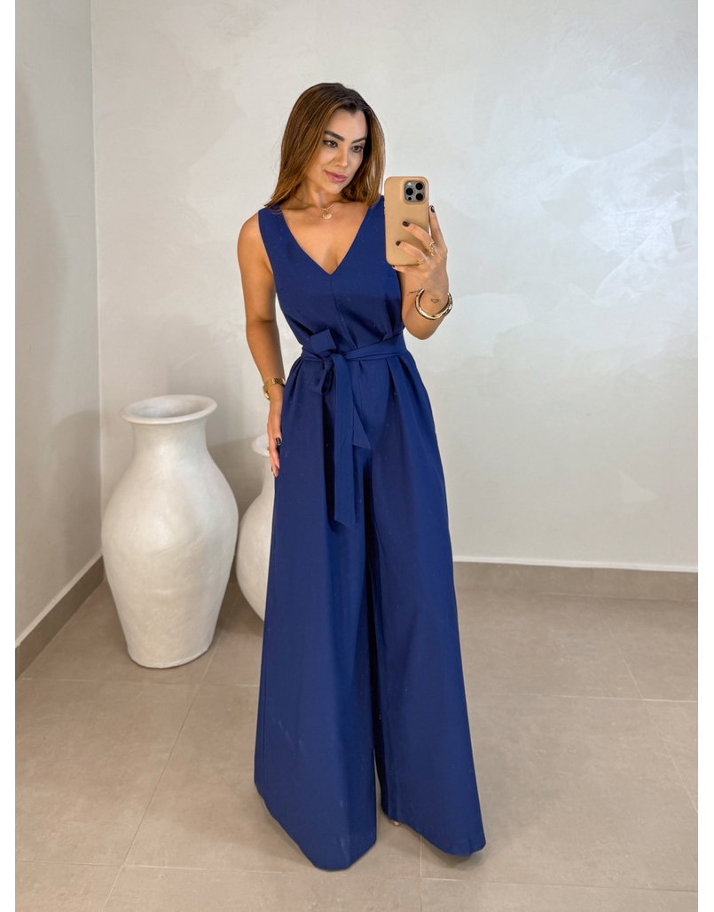 Macacão Pantalona Viena Marinho