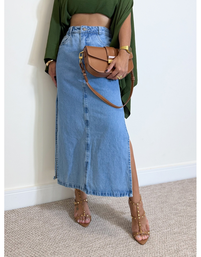 Saia Midi Jeans 