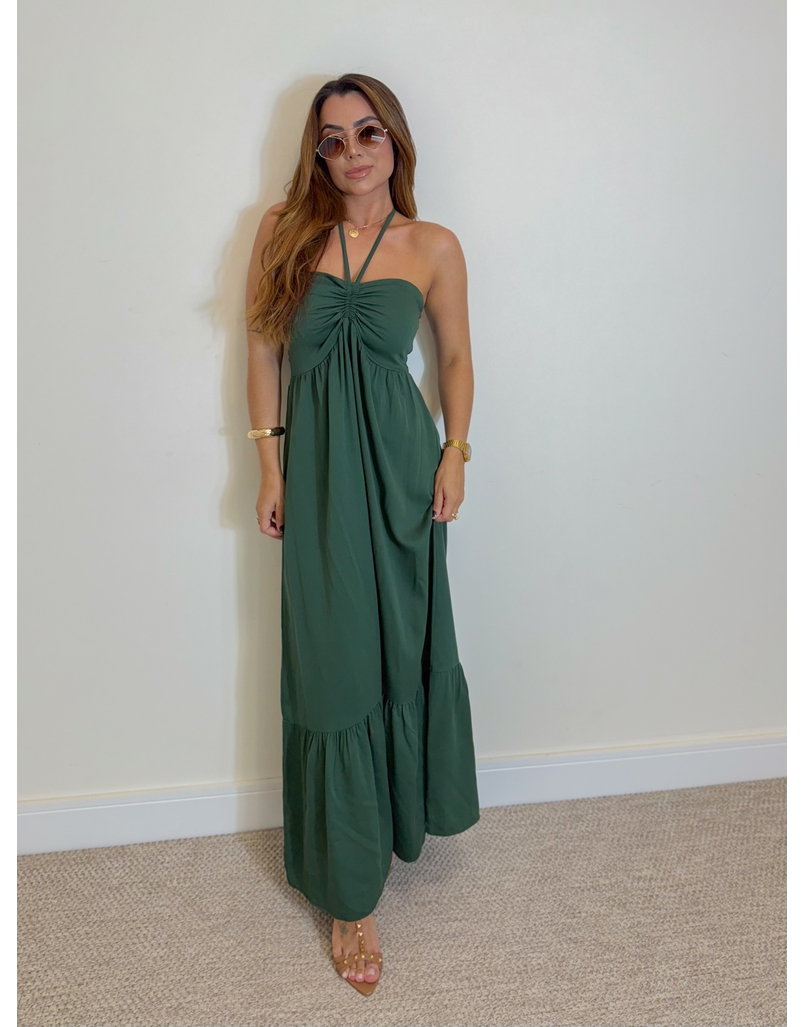 Vestido Midi Amanda Tomara Que Caia Verde