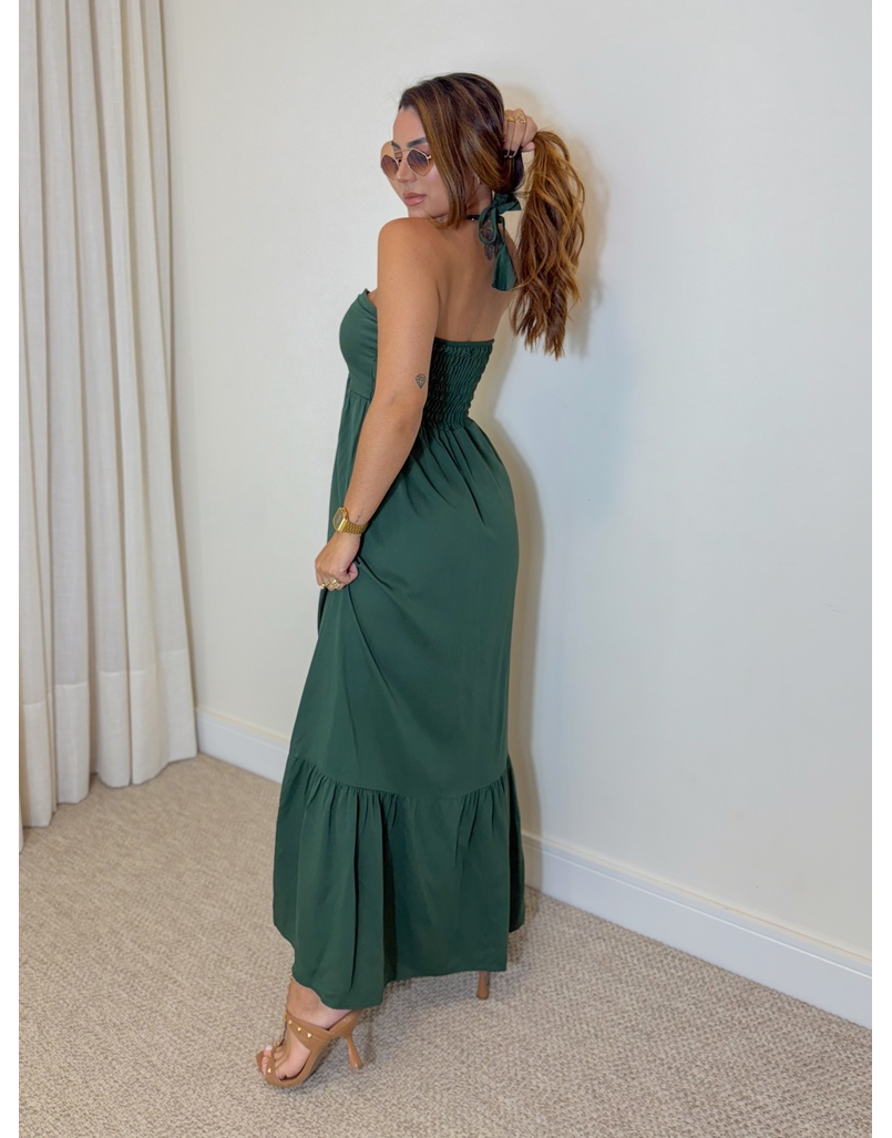 Vestido Midi Amanda Tomara Que Caia Verde