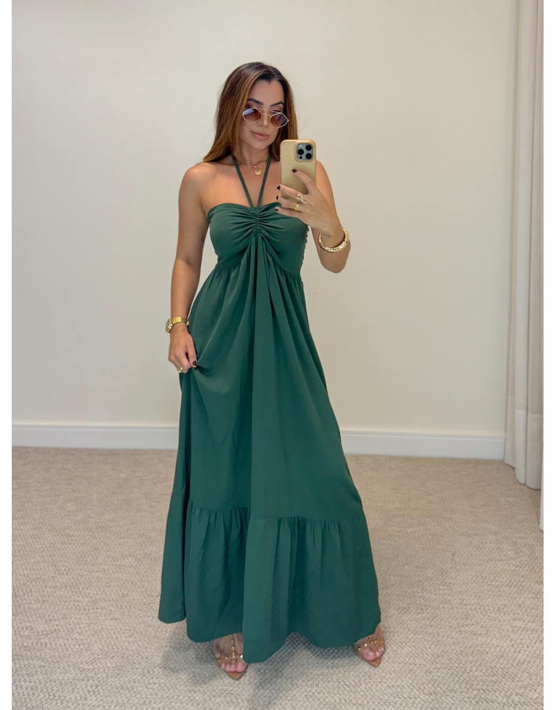 Vestido Midi Amanda Tomara Que Caia Verde