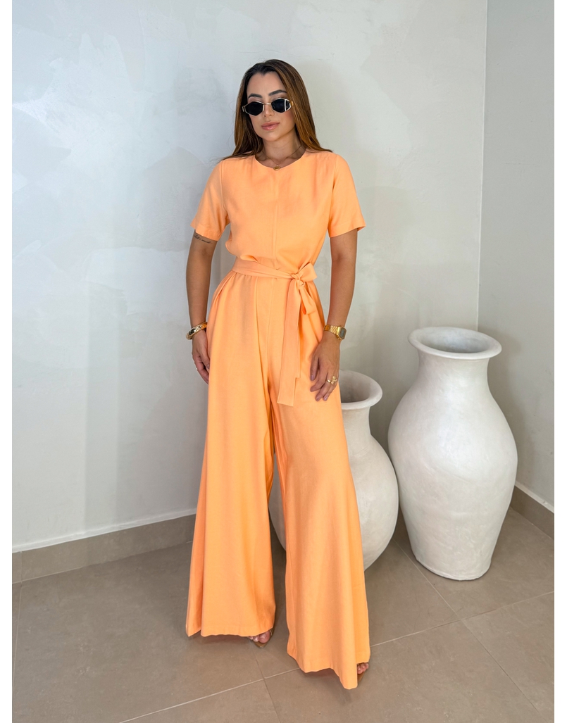 Macacão Manguinha Sabrina Coral