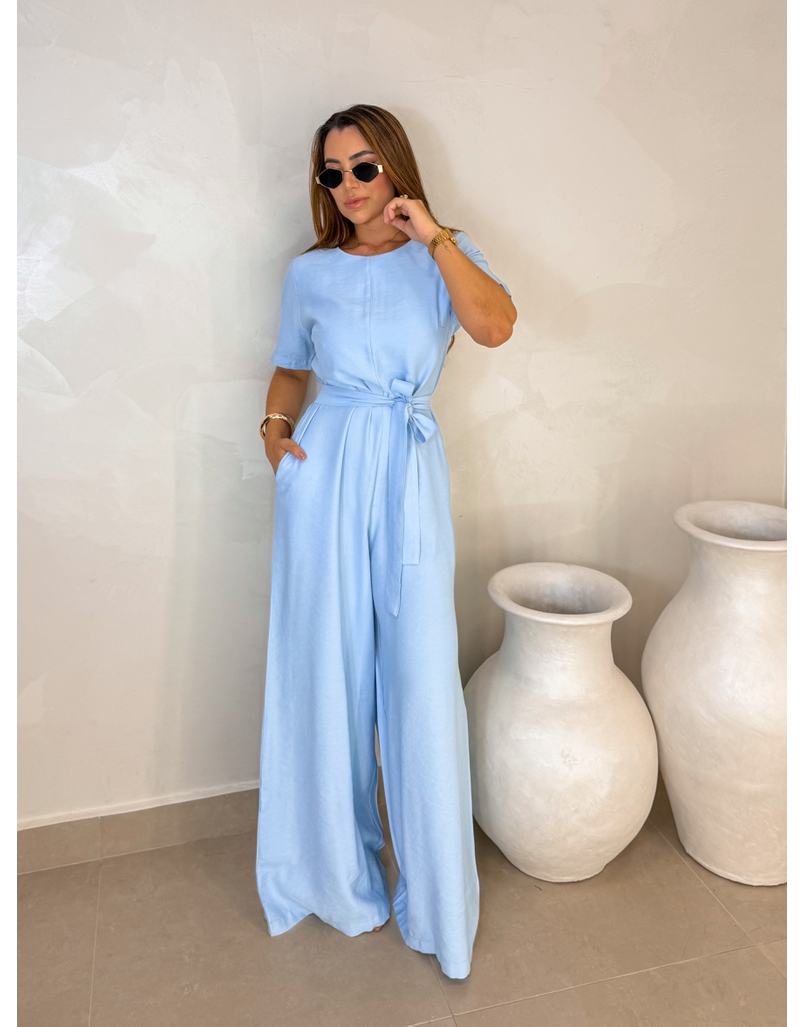 Macacão Manguinha Sabrina Azul