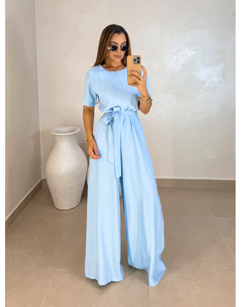 Macacão Manguinha Sabrina Azul