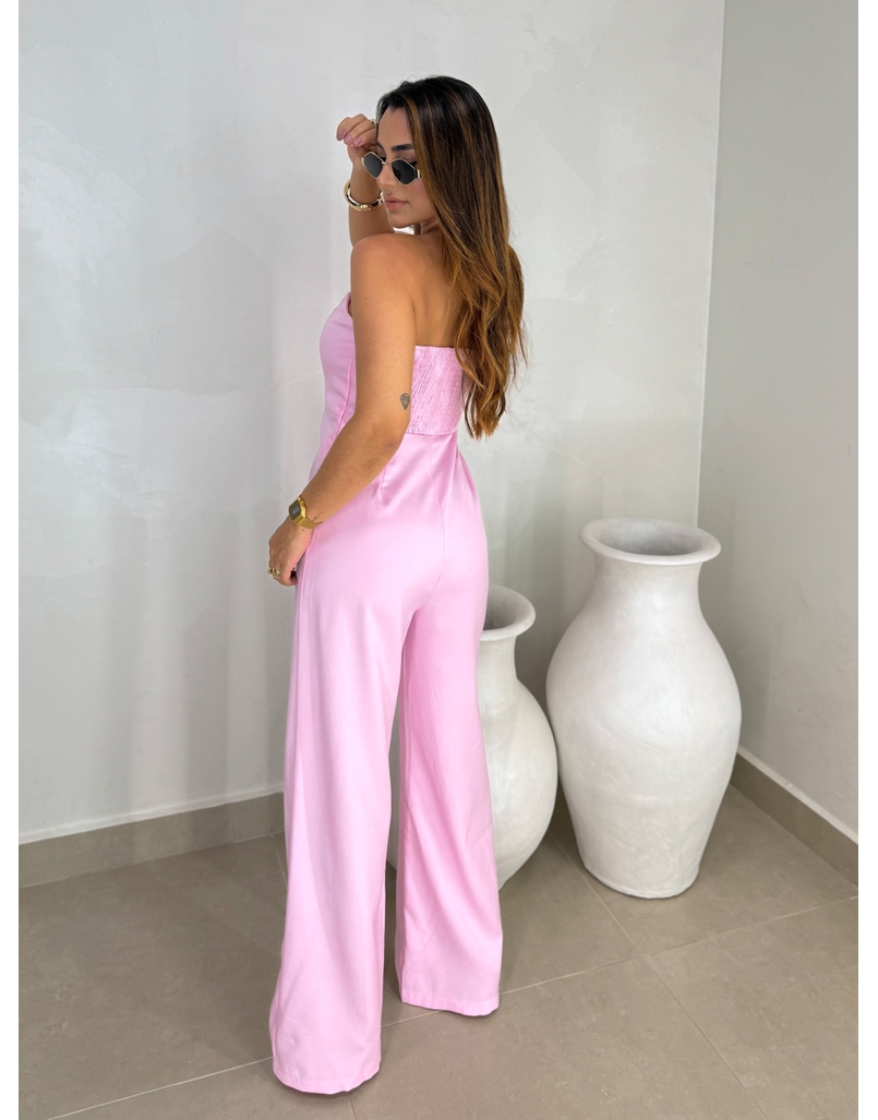 Macacão Argélia Rosa