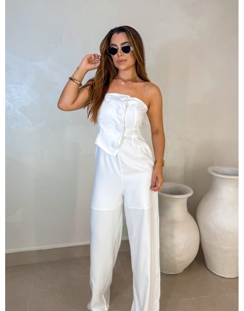 Macacão Argélia Branco