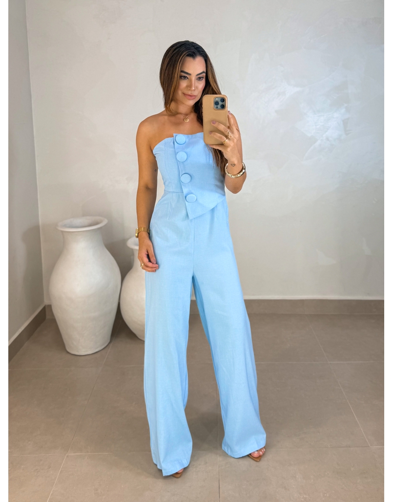 Macacão Argélia Azul