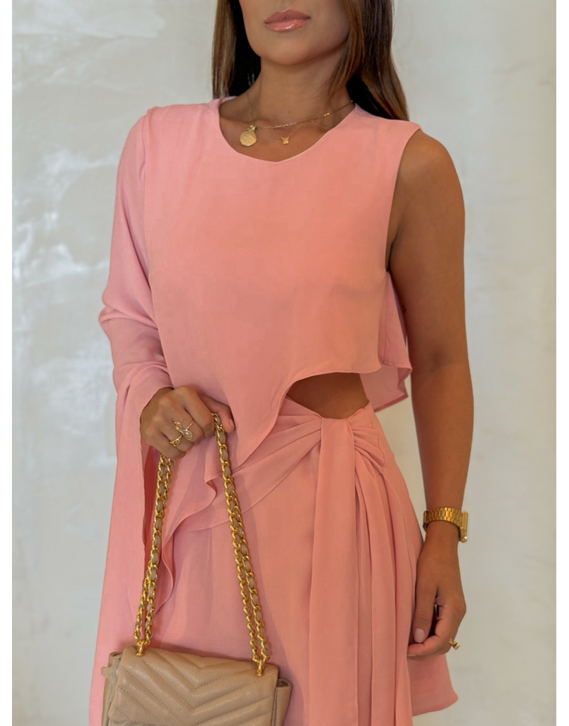 Bolsa Couro Metal Areia