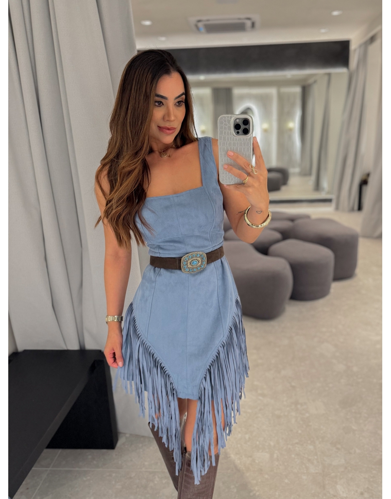 Vestido Franja Diana Azul