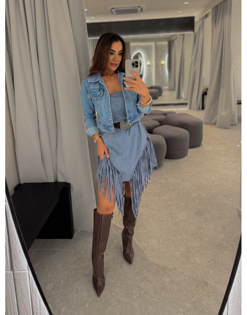 Vestido Franja Diana Azul