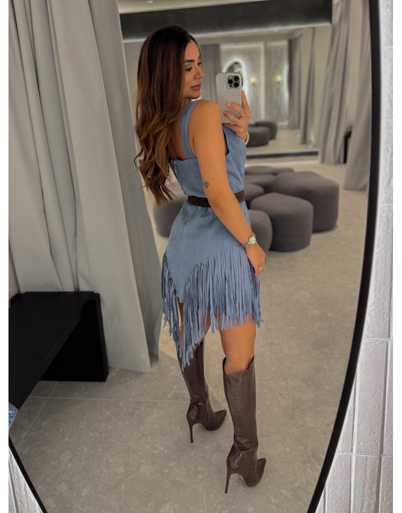 Vestido Franja Diana Azul
