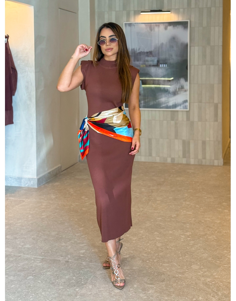 Vestido Muscle Tee Modal Café 