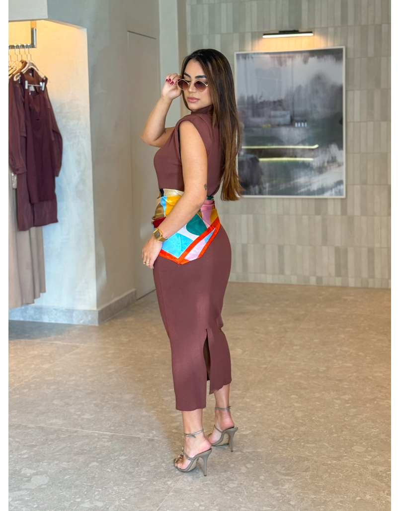 Vestido Muscle Tee Modal Café 