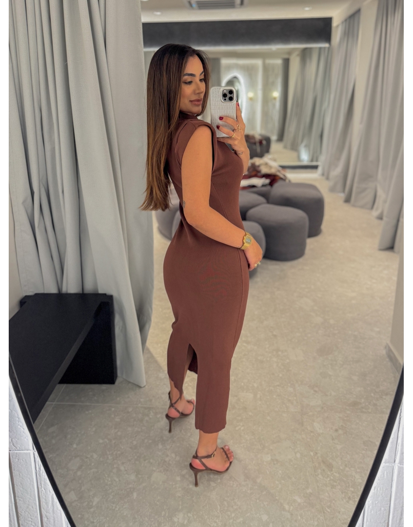 Vestido Muscle Tee Modal Café 