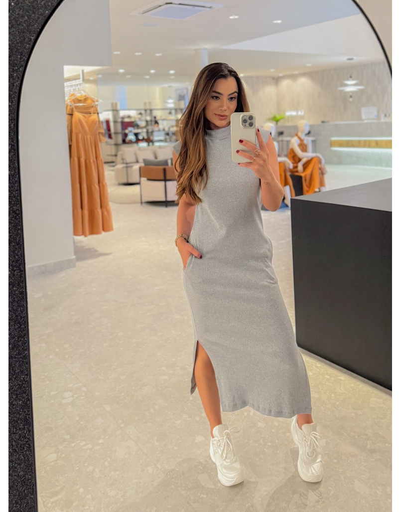 Vestido Canelado Muscle Tee Mescla