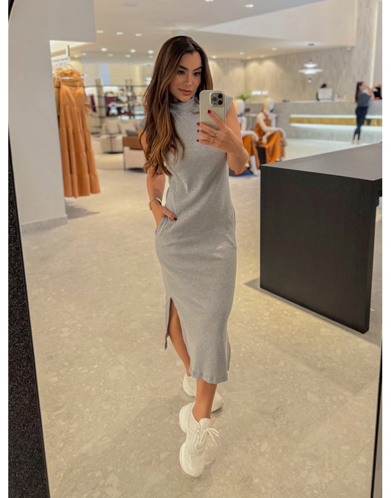 Vestido Canelado Muscle Tee Mescla