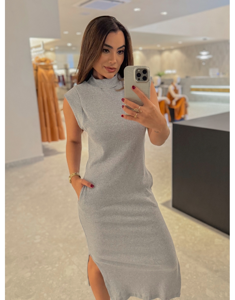 Vestido Canelado Muscle Tee Mescla