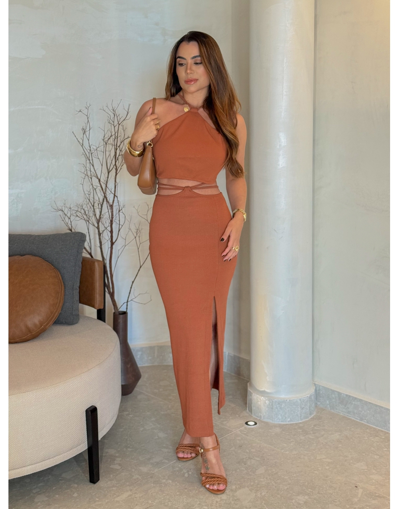 Conjunto Canelado Luara Mocha Mousse