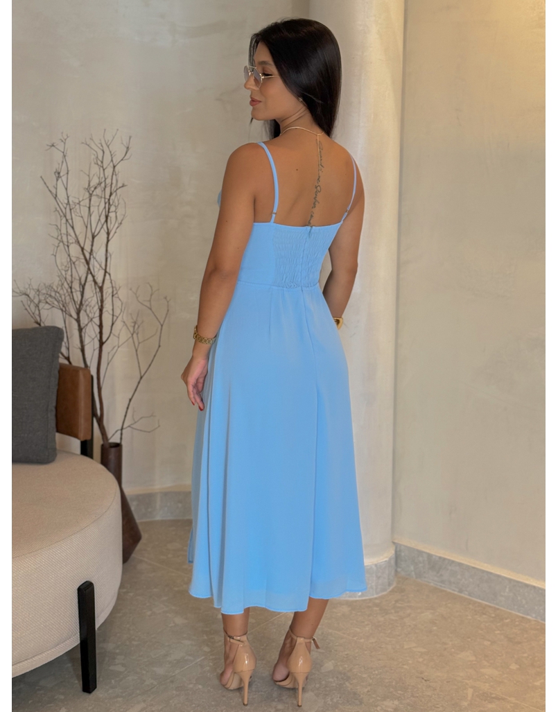 Vestido Meia Taça Lais Azul