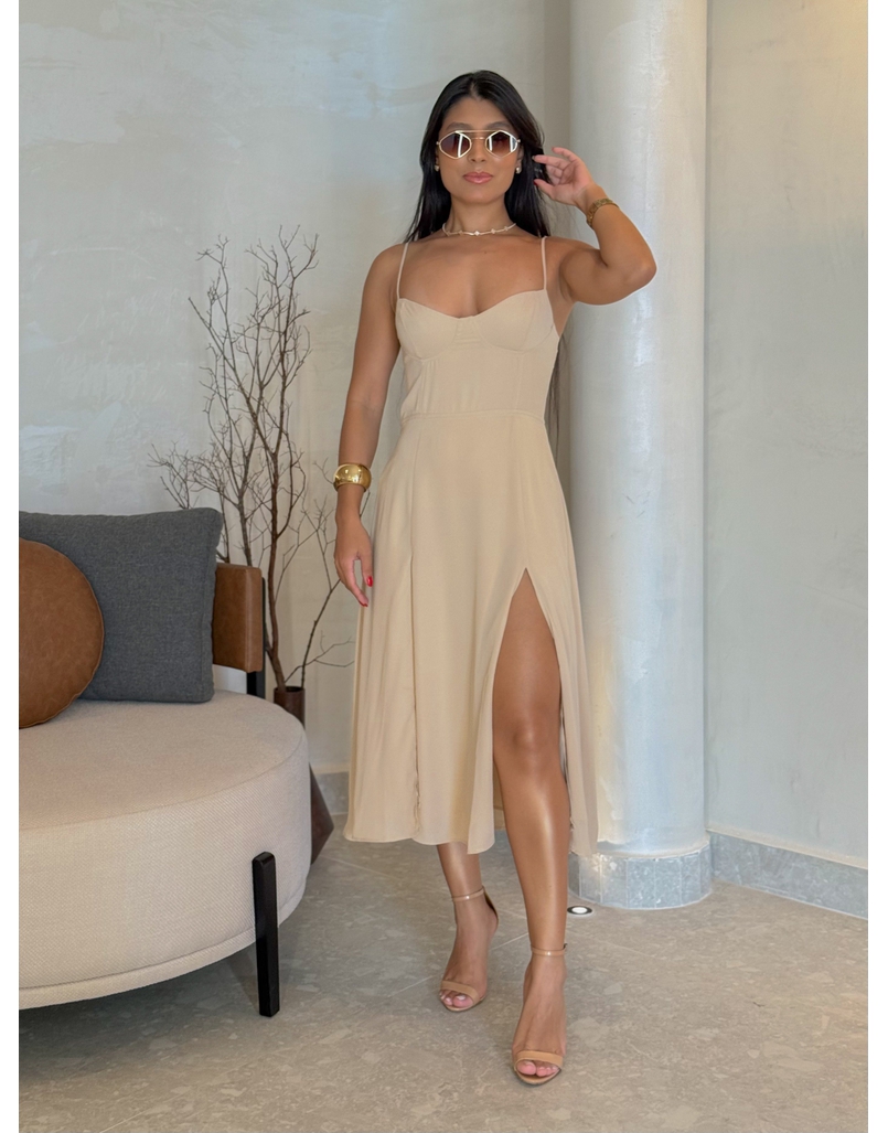 Vestido Meia Taça Lais Cappuccino 