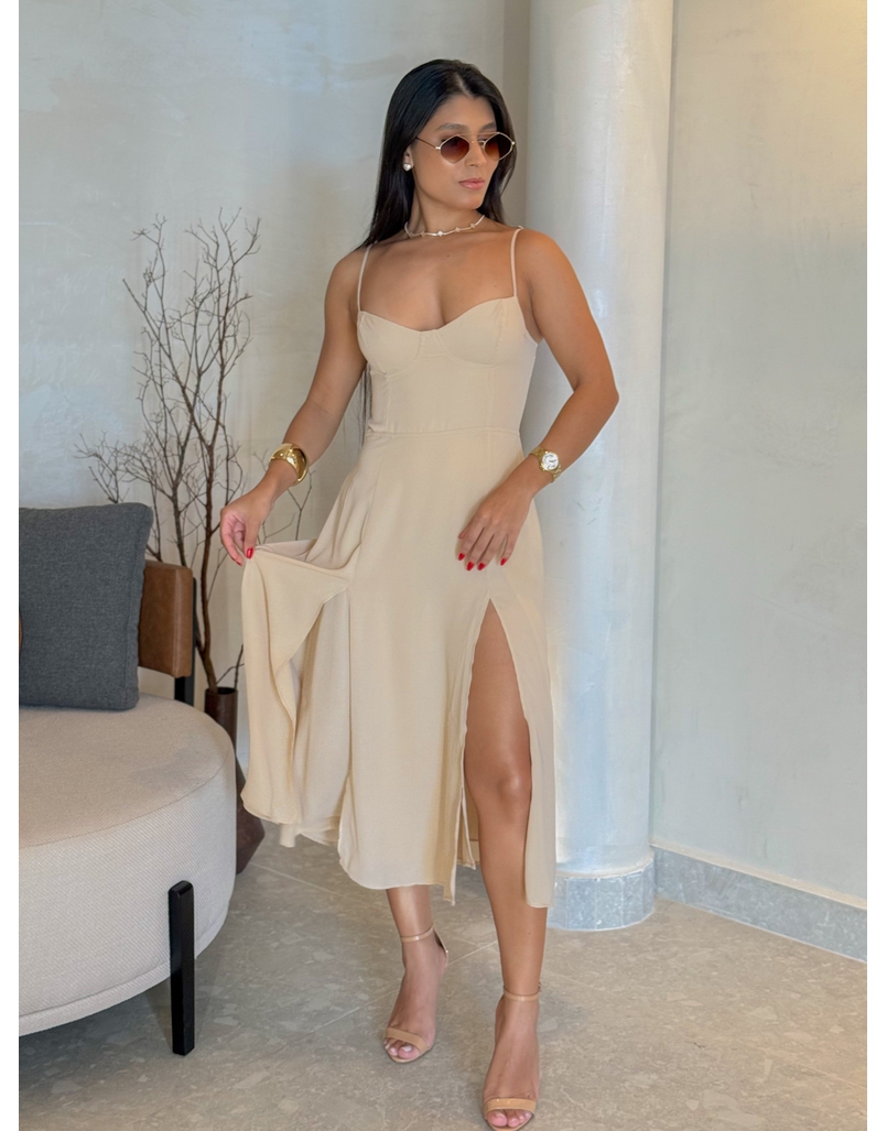 Vestido Meia Taça Lais Cappuccino 