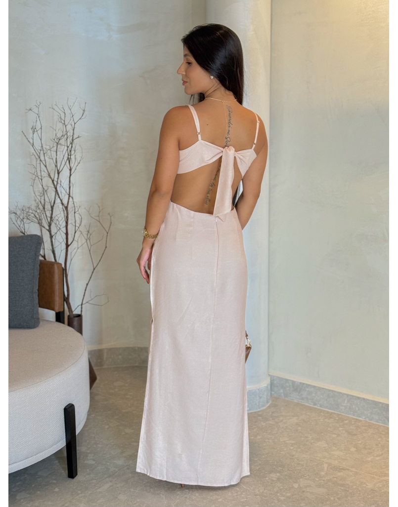 Vestido Meia Taça Emmy Rosa Chá 