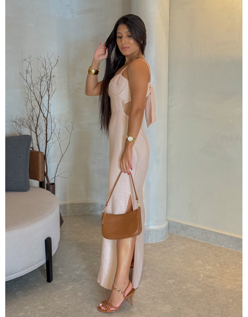 Vestido Meia Taça Emmy Rosa Chá 