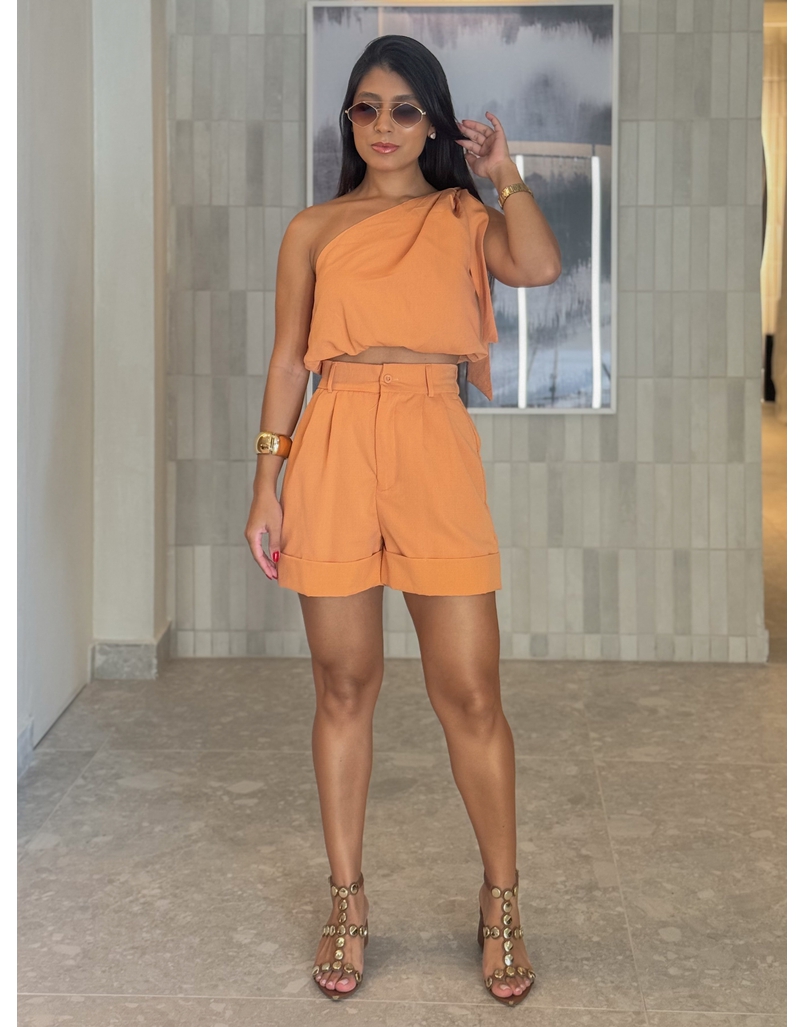 Conjunto Short Argentina Laranja 
