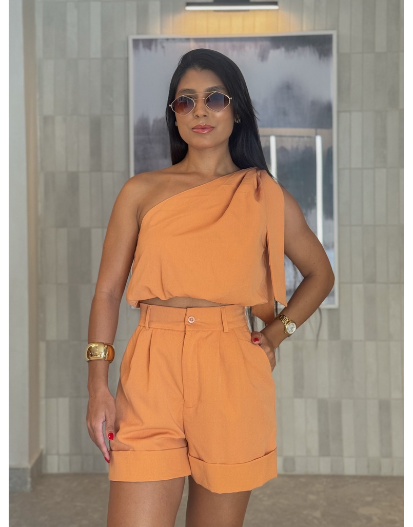 Conjunto Short Argentina Laranja 