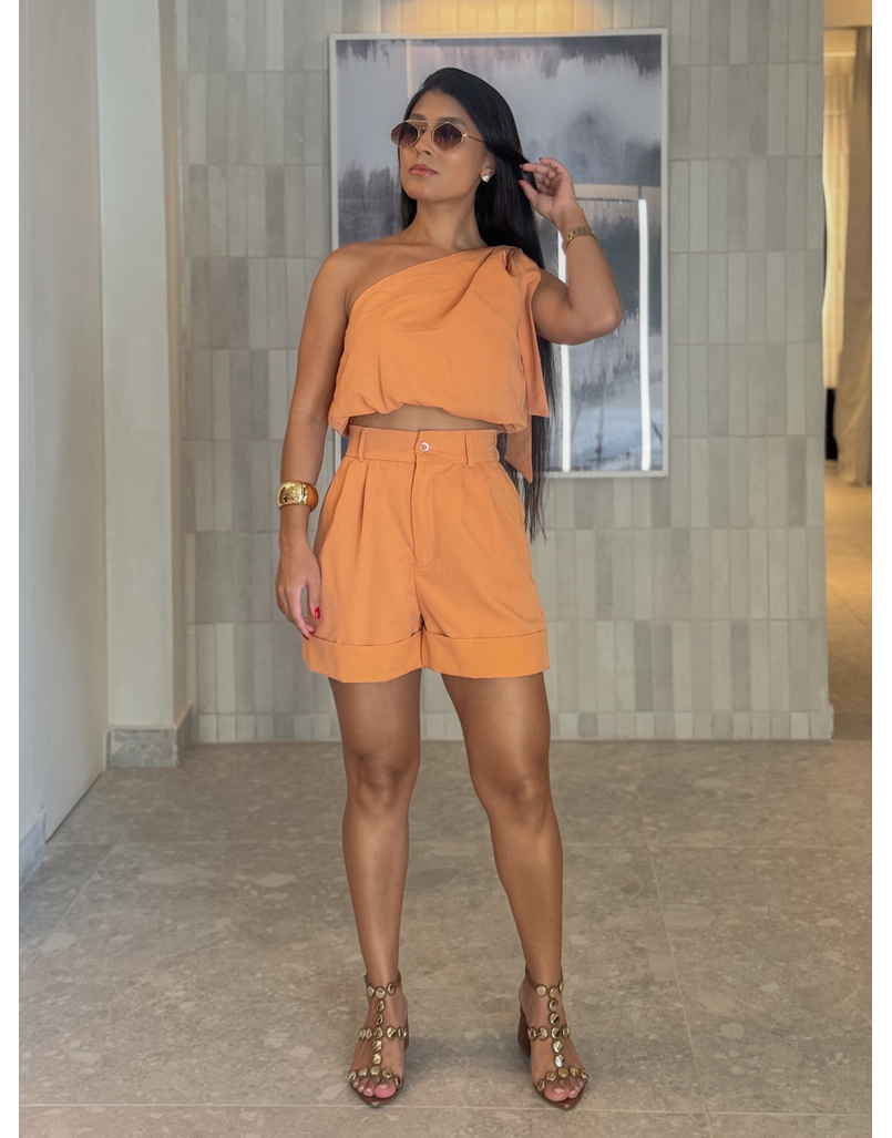 Conjunto Short Argentina Laranja 